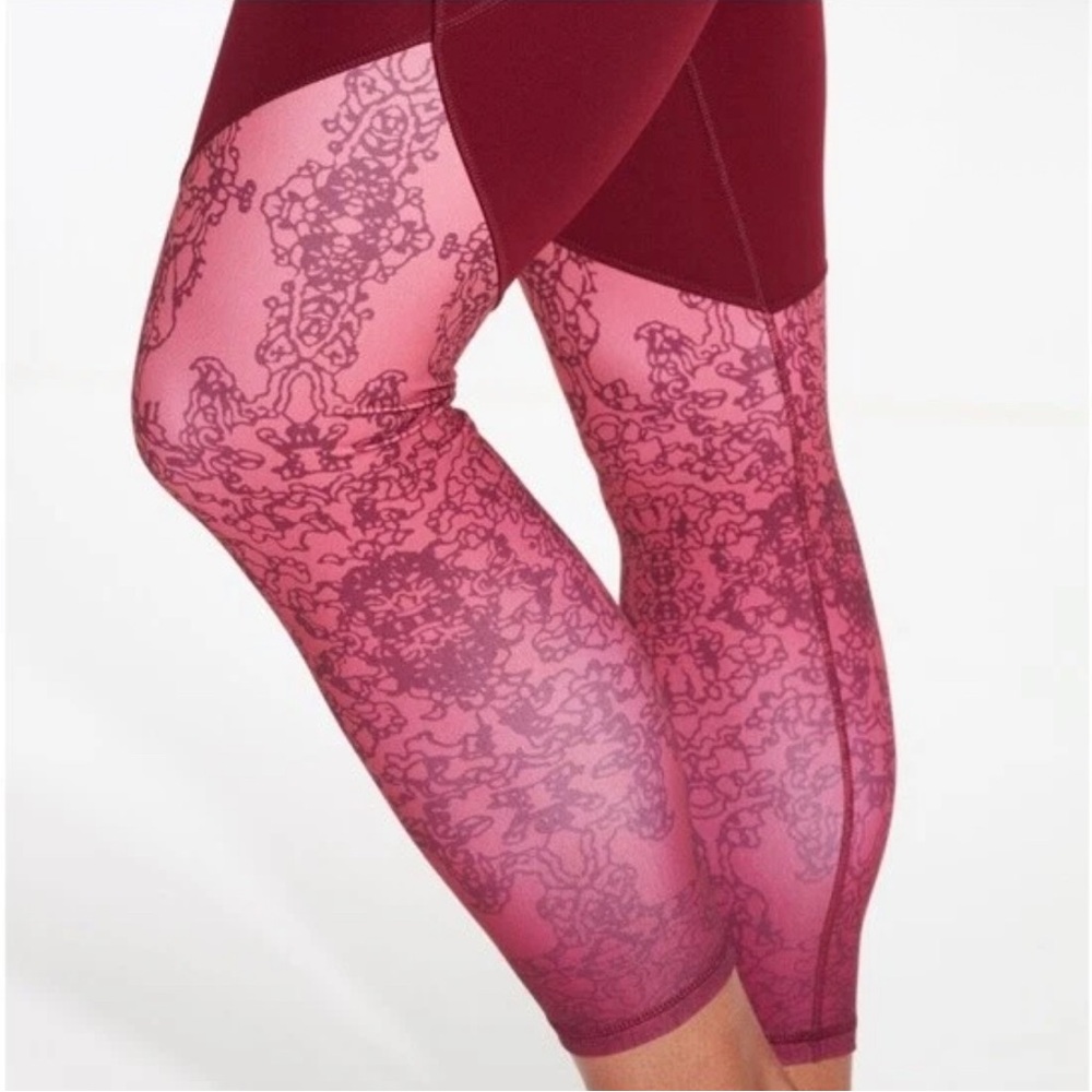 CALIA by Carrie Underwood Energize 7/8 Leggings in Crimson Trek/Ombré Scroll - Picture 3 of 14